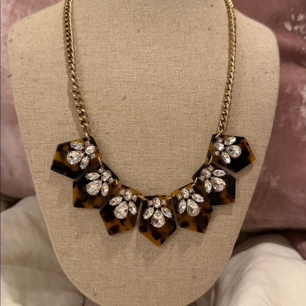 J. Crew Factory Tortoise and Gold Necklace